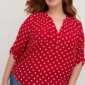 Disney Minnie Mouse polka dot size 0 blouse from Torrid- Like New